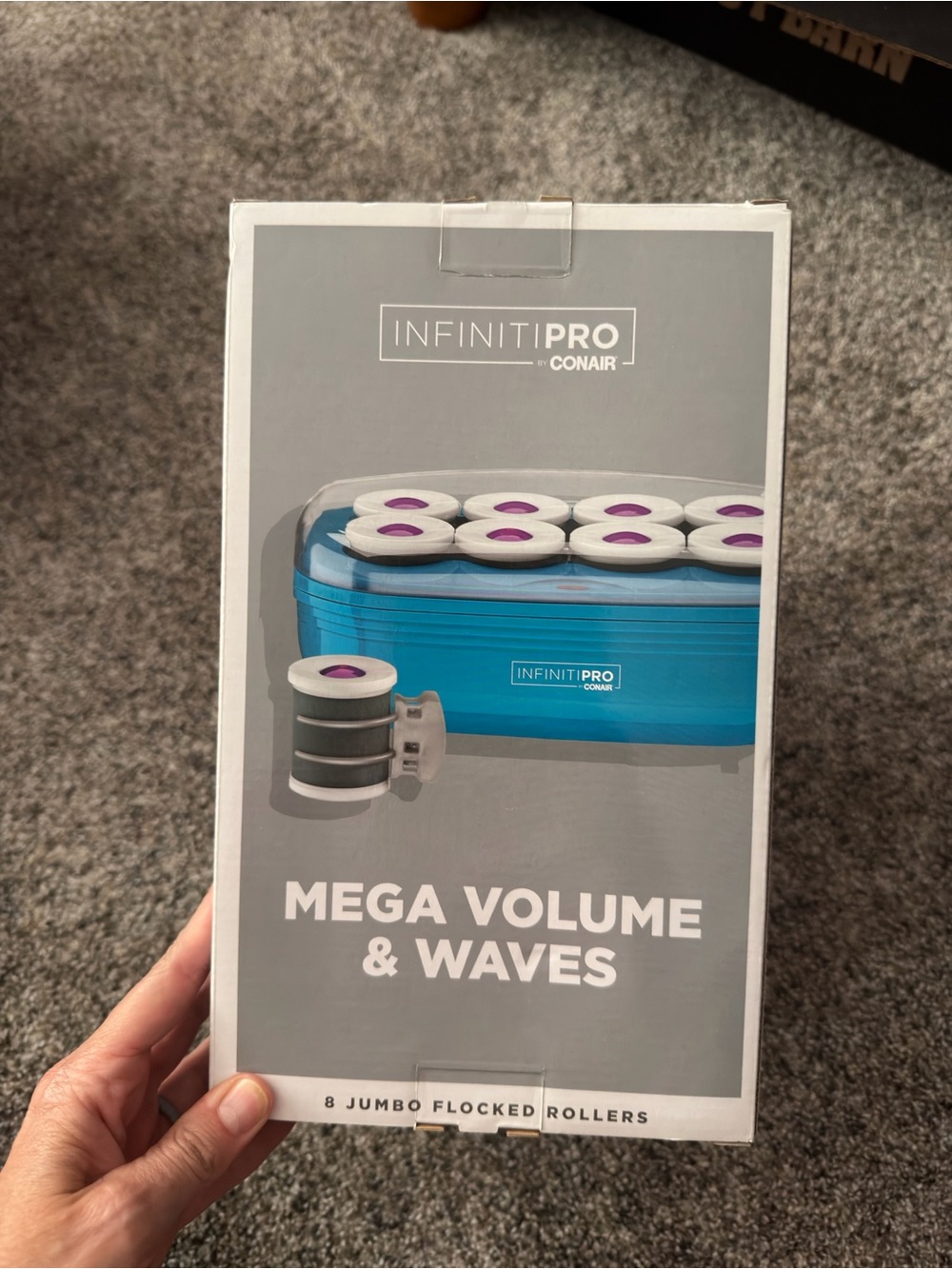 InfinitiPRO by Conair Mega Volume & Waves Jumbo Flocked Rollers - Blue/White